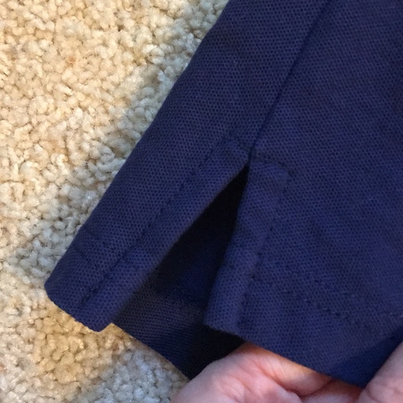 Izod Navy Short Sleeve Collared Button-up - Picture 6 of 13